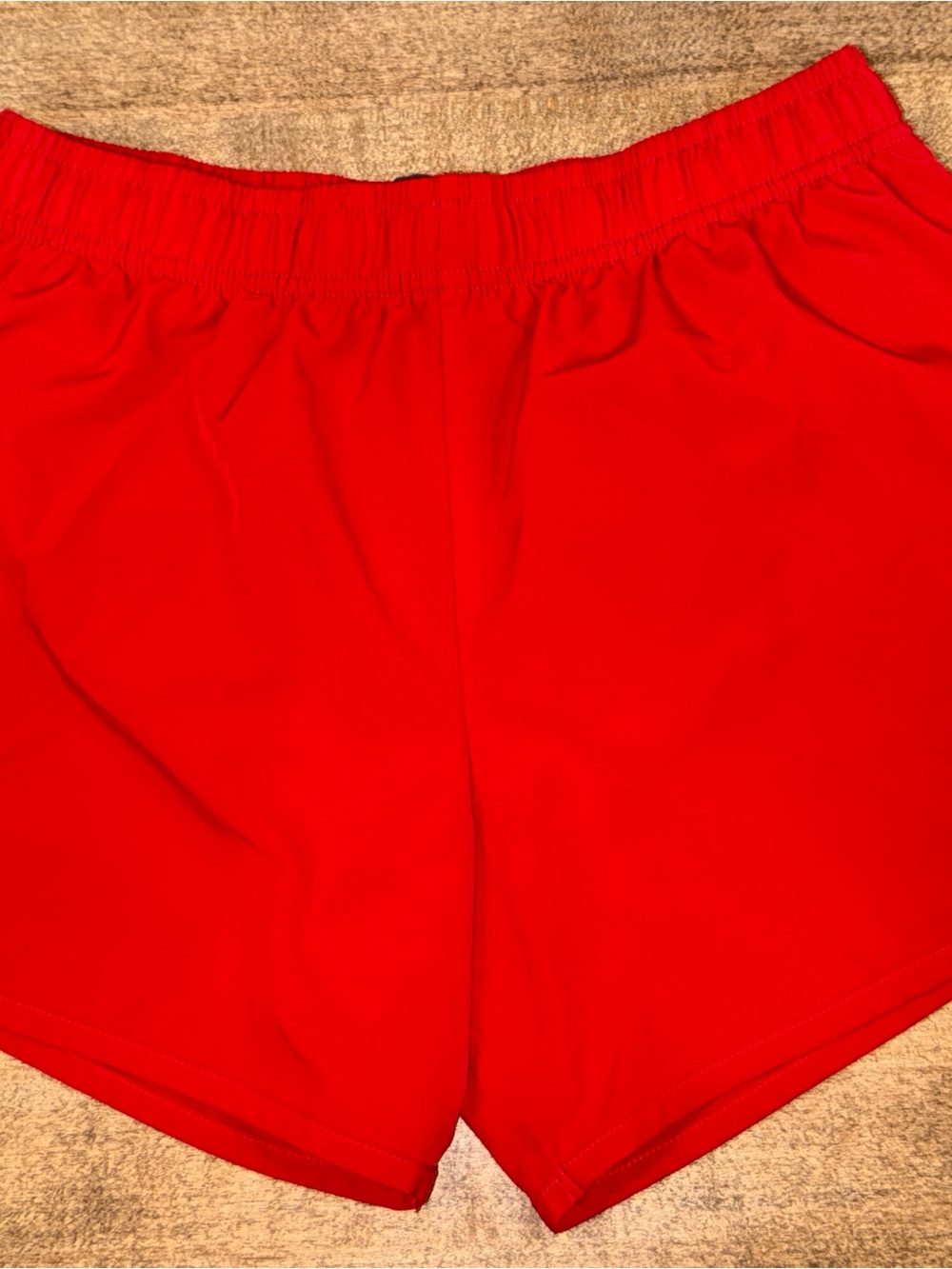 Girls BCG Red Elastic Waist Running Shorts